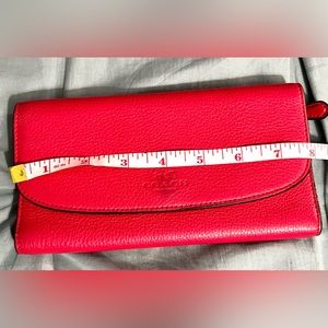 Coach Hot Pink Trifold Wallet